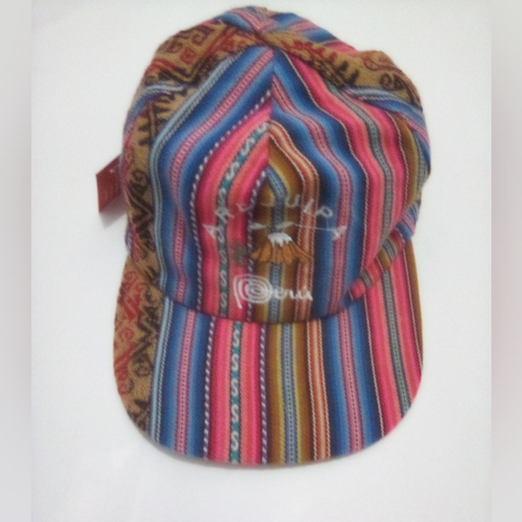 Peruvian Multicolor Striped Men's Hat - Picture 2 of 14